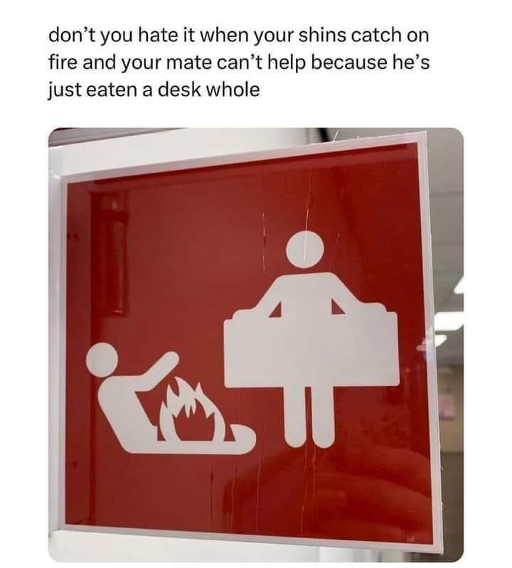 20 Memes That Seem Harmless Until Your Brain Hits a Wall 21 Shins cartch on fire