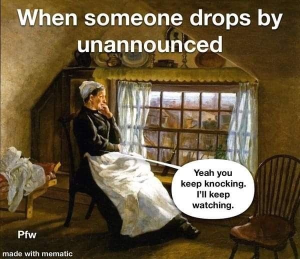 20 Sarcastic Art Memes So Savage They’d Get Banned from the Louvre 17 When someone drops unannounced