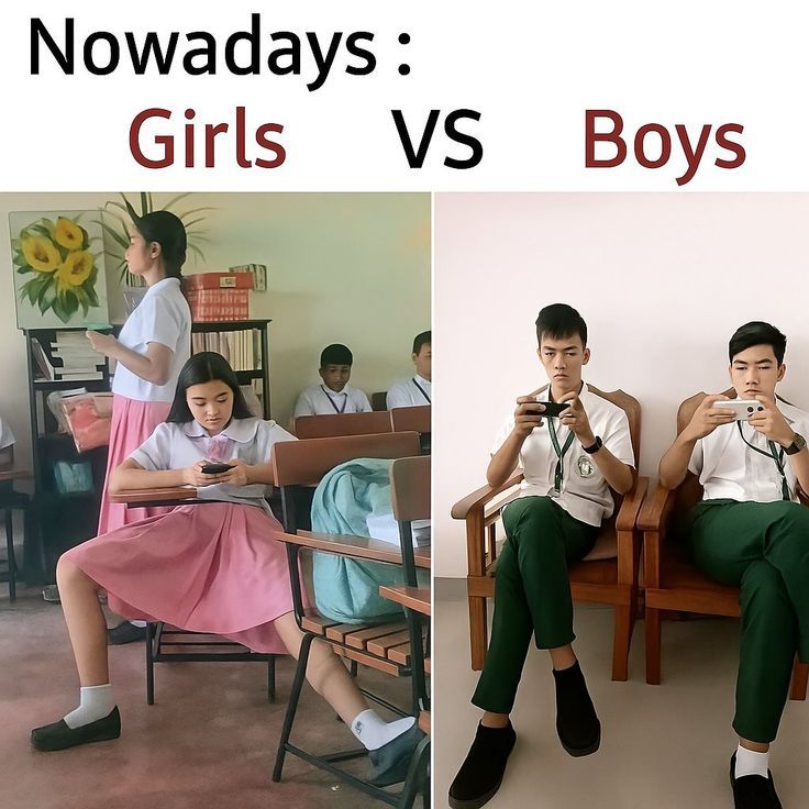 25 Weird Memes That Go Straight to the Unhinged Part of Your Brain 23 girls vs boys