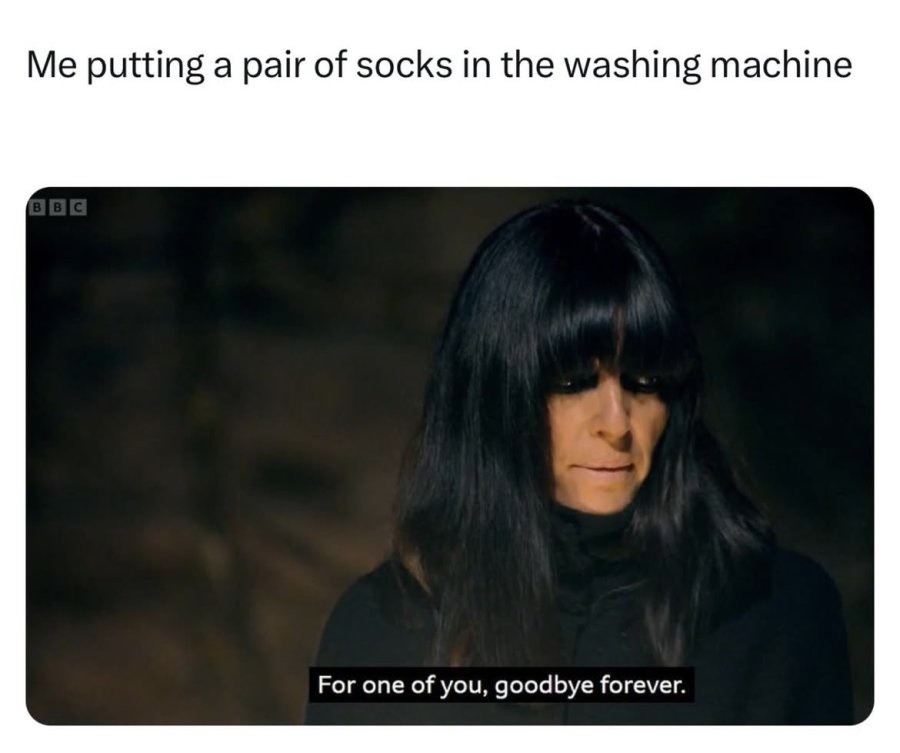 20 Memes That Got Lost on the Way to Relevance and You'll Love Them for It 14 pair of socks in washing