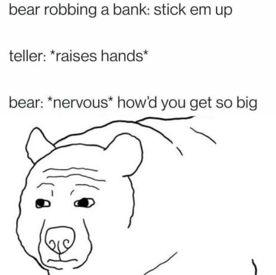 Bear robbing bank