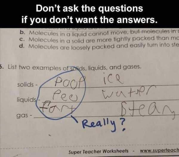 Dont ask the question