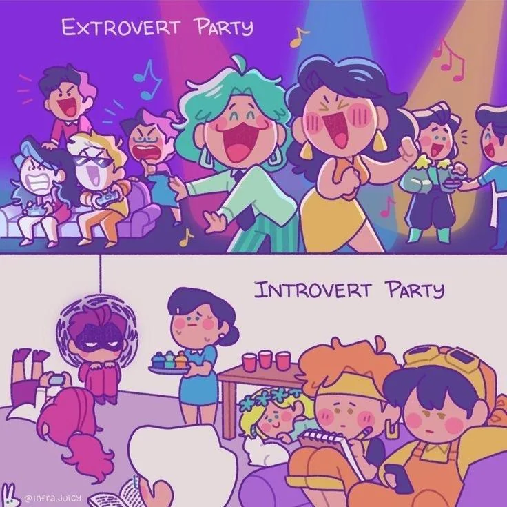 Extrovert party vs introvert party