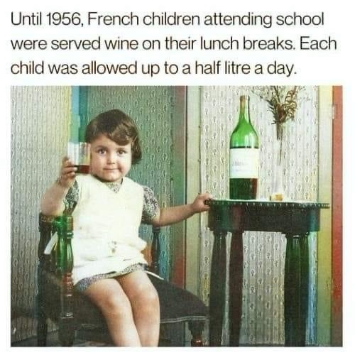 French children attending school