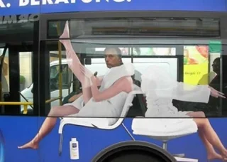 Funny bus ads.