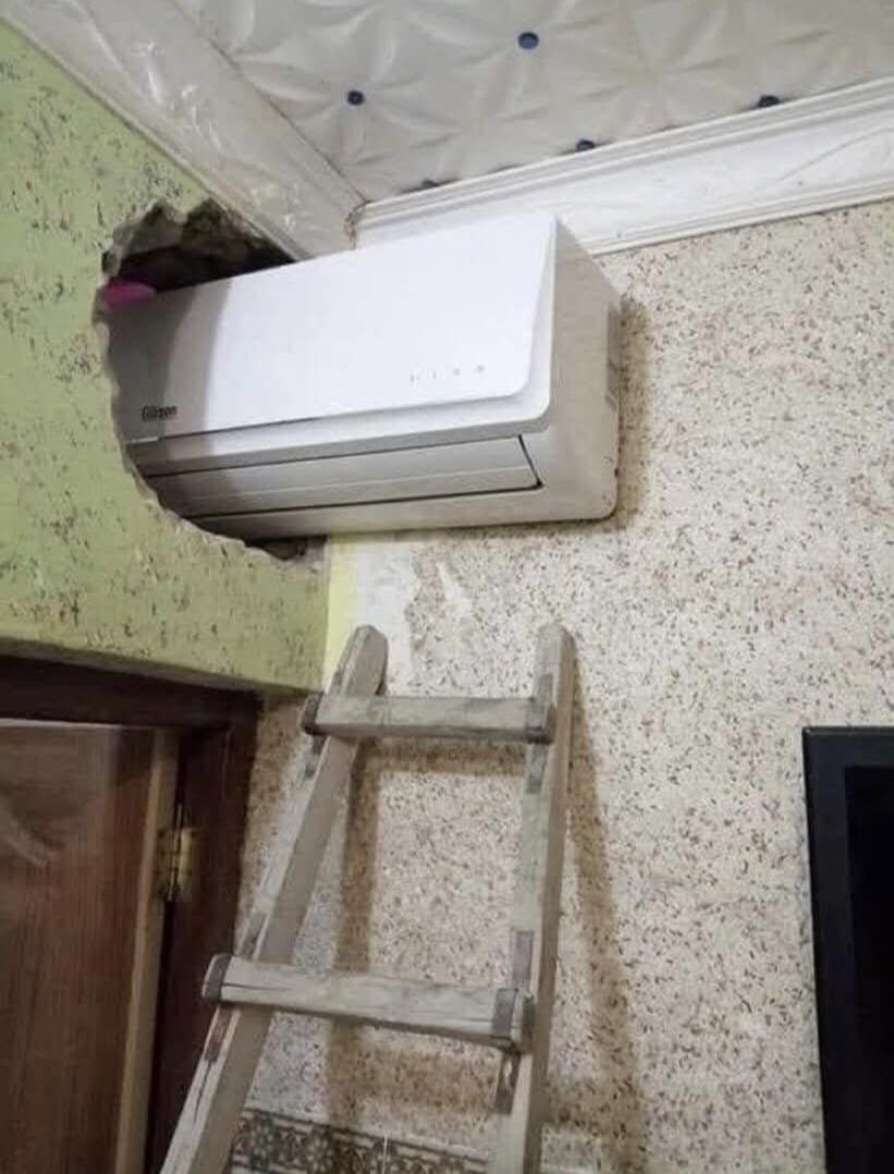 Now that's a split type aircon!