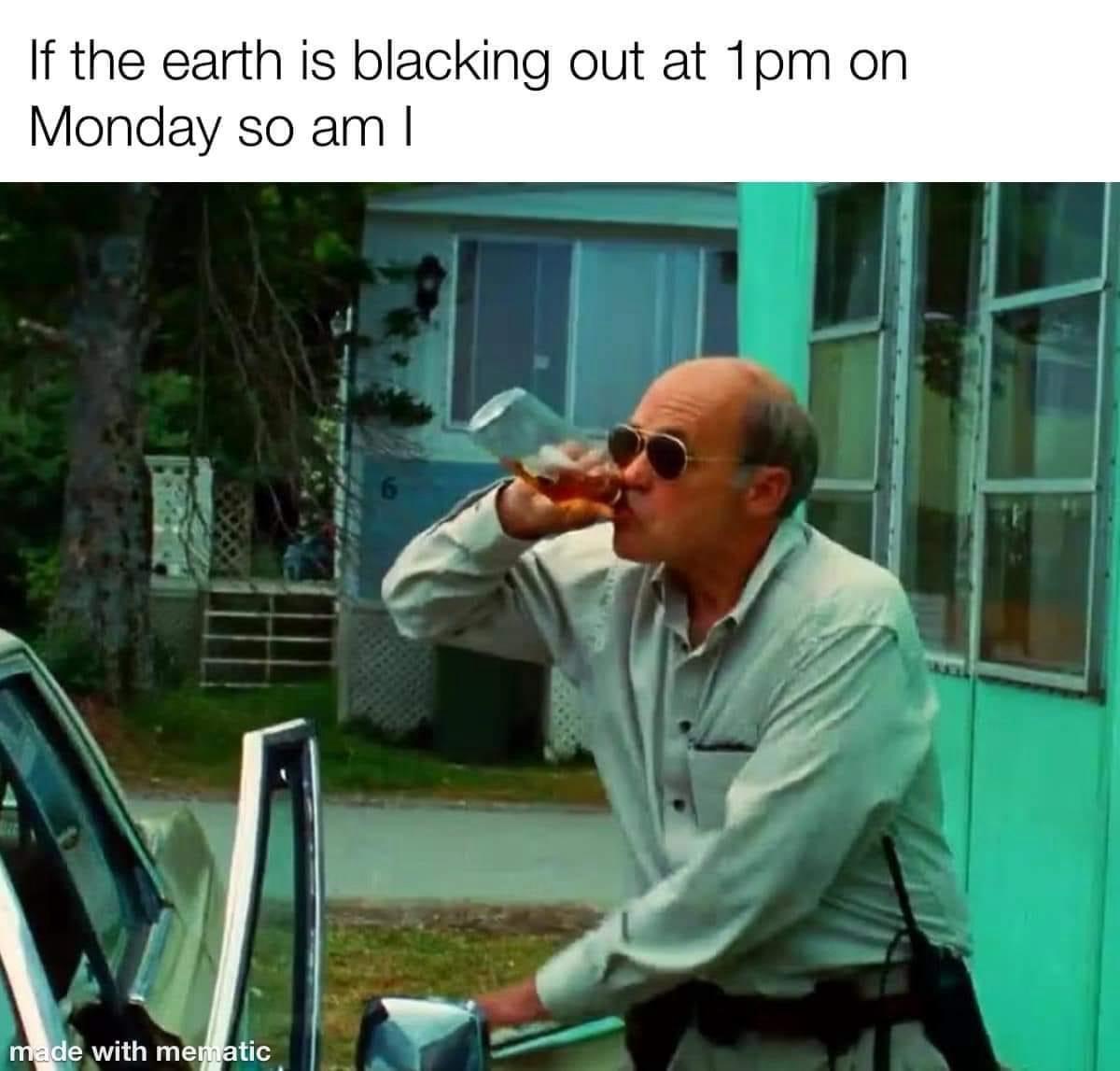 The eart is blacking out