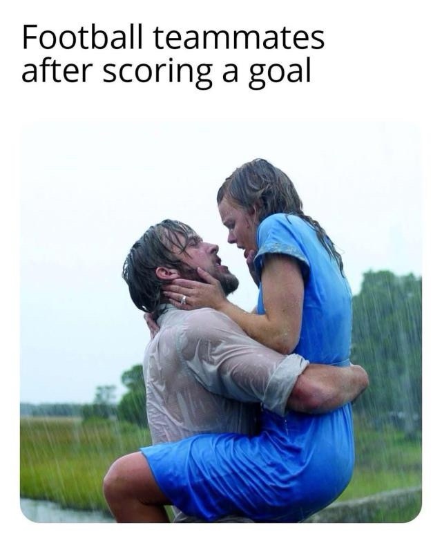 After scoring a goal