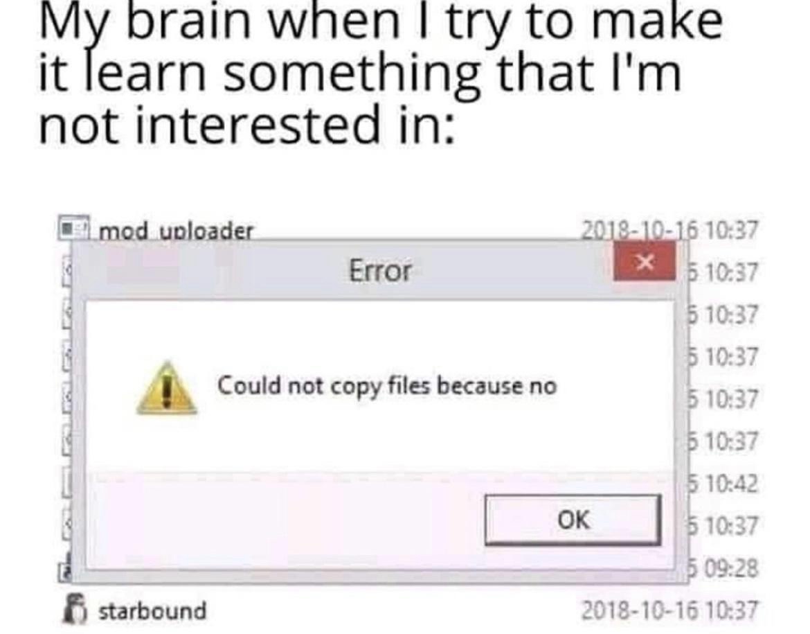 Could not copy files