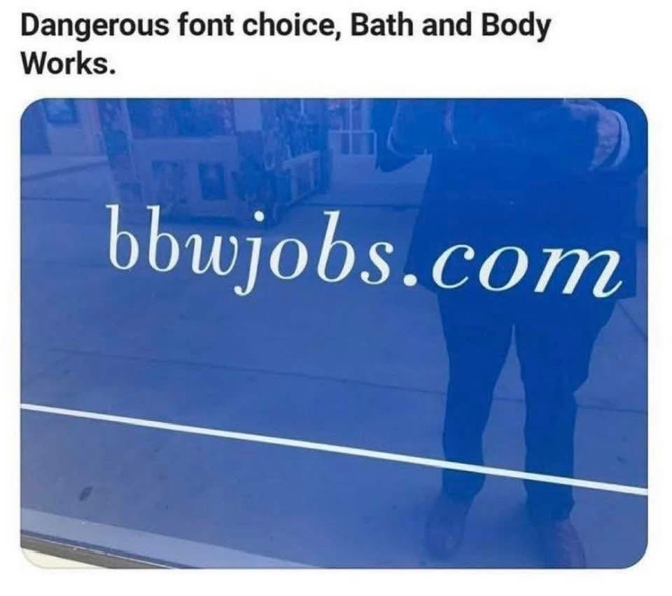 Dangerous font choice