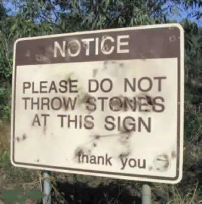 35 Comical "Breaking Rules" Memes That Shows No Respect For The Authority 34 Do not throw stnes