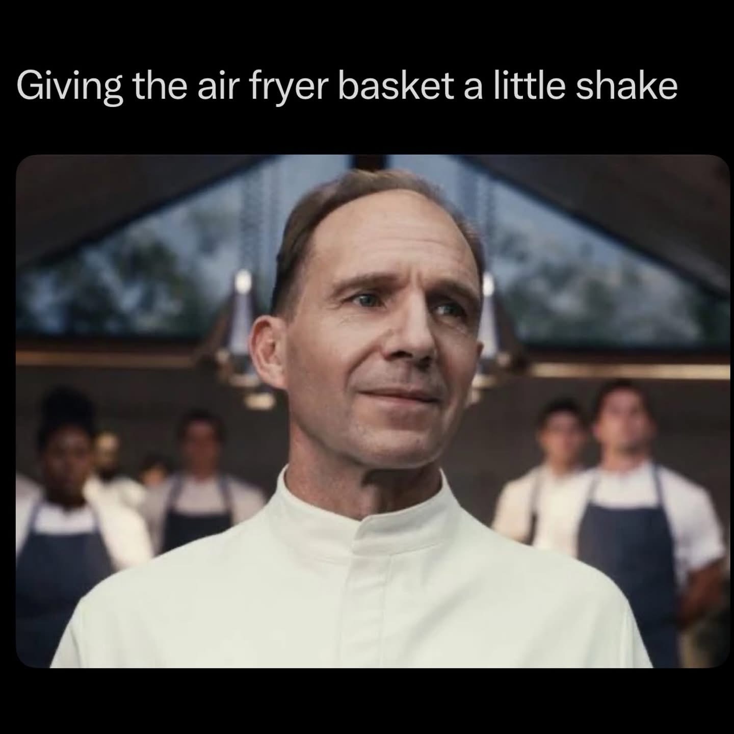 Giving the air fryer basket