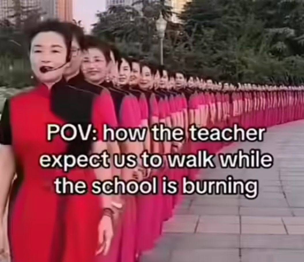 How the teacher expects us to walk