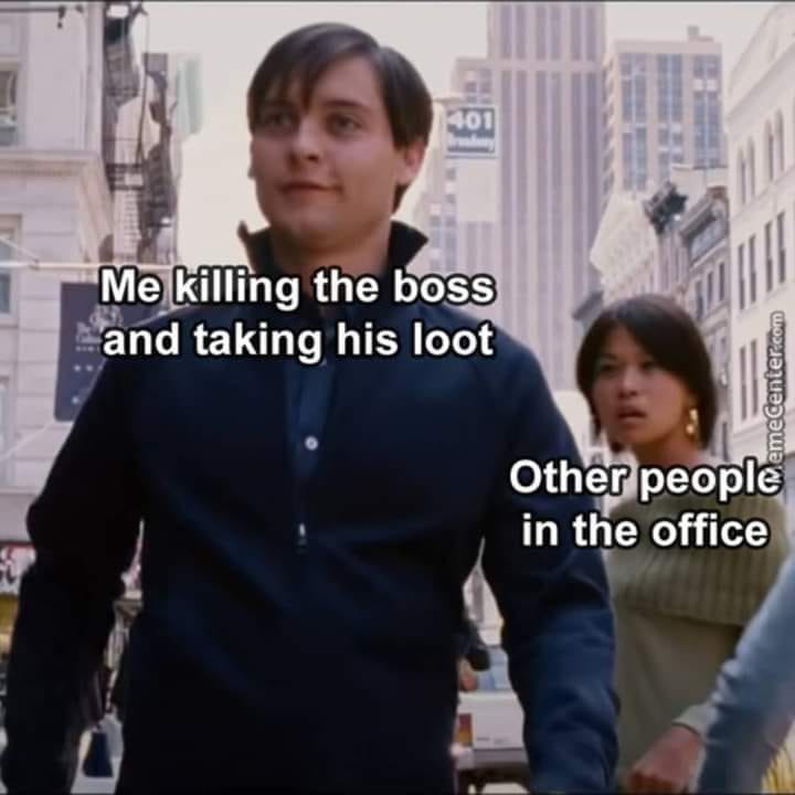 Killing the boss and taking the loot