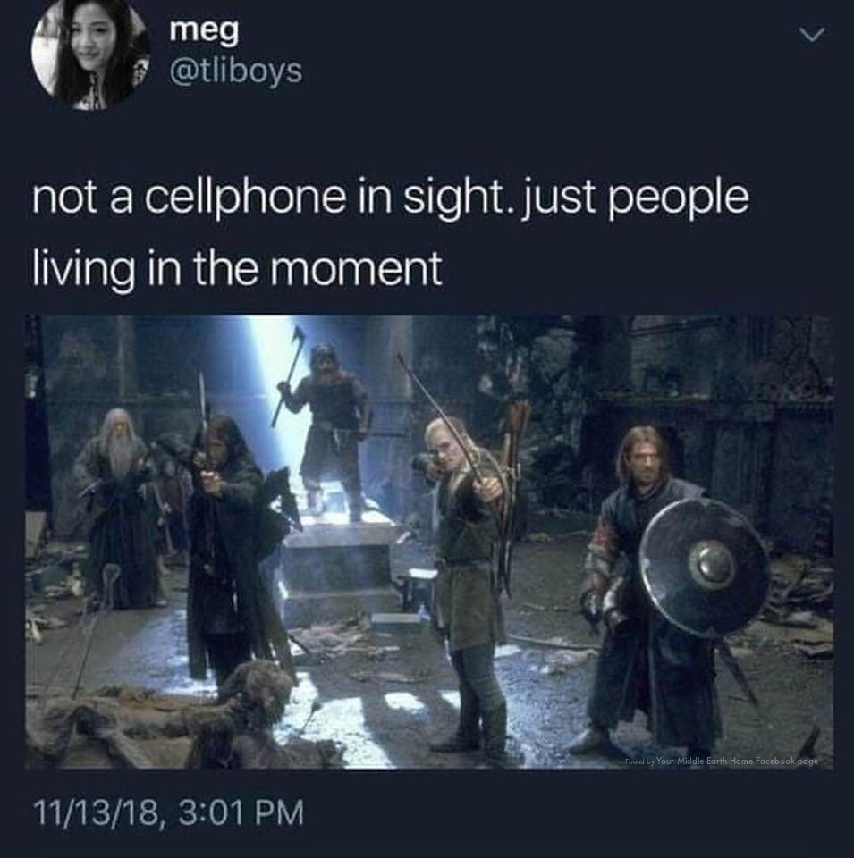 30 'Not A Cell Phone In Sight' Memes: A Comic Tribute to a Time Before Smartphones 29 Lotr Meme