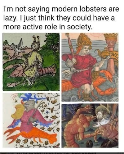 Modern lobstres are lazy
