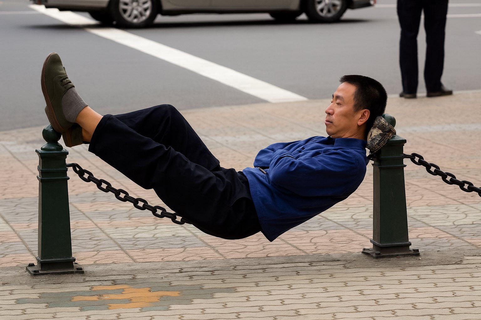 30 People Caught Sleeping In Funny & Uncomfortable Positions 31 Must be a kungfu master