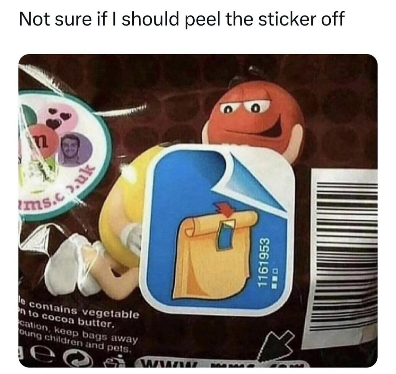 Not sure If i should peel the sticker off