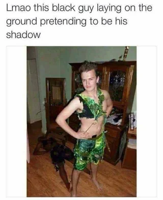 Pretending to be his shadow