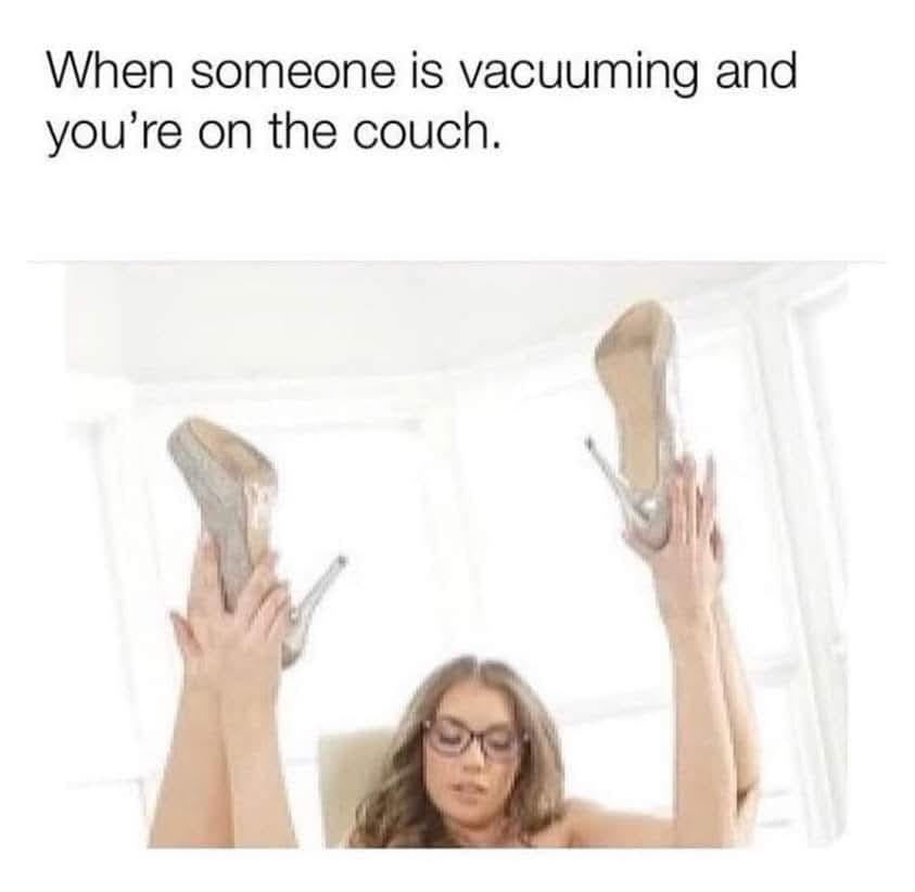 Someone is vaccumming