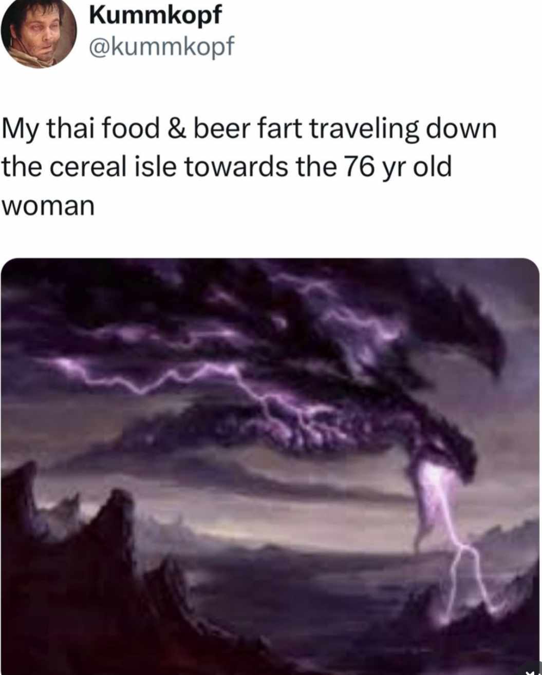 Thai food and beer fart