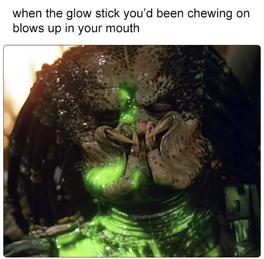 When the glow stick