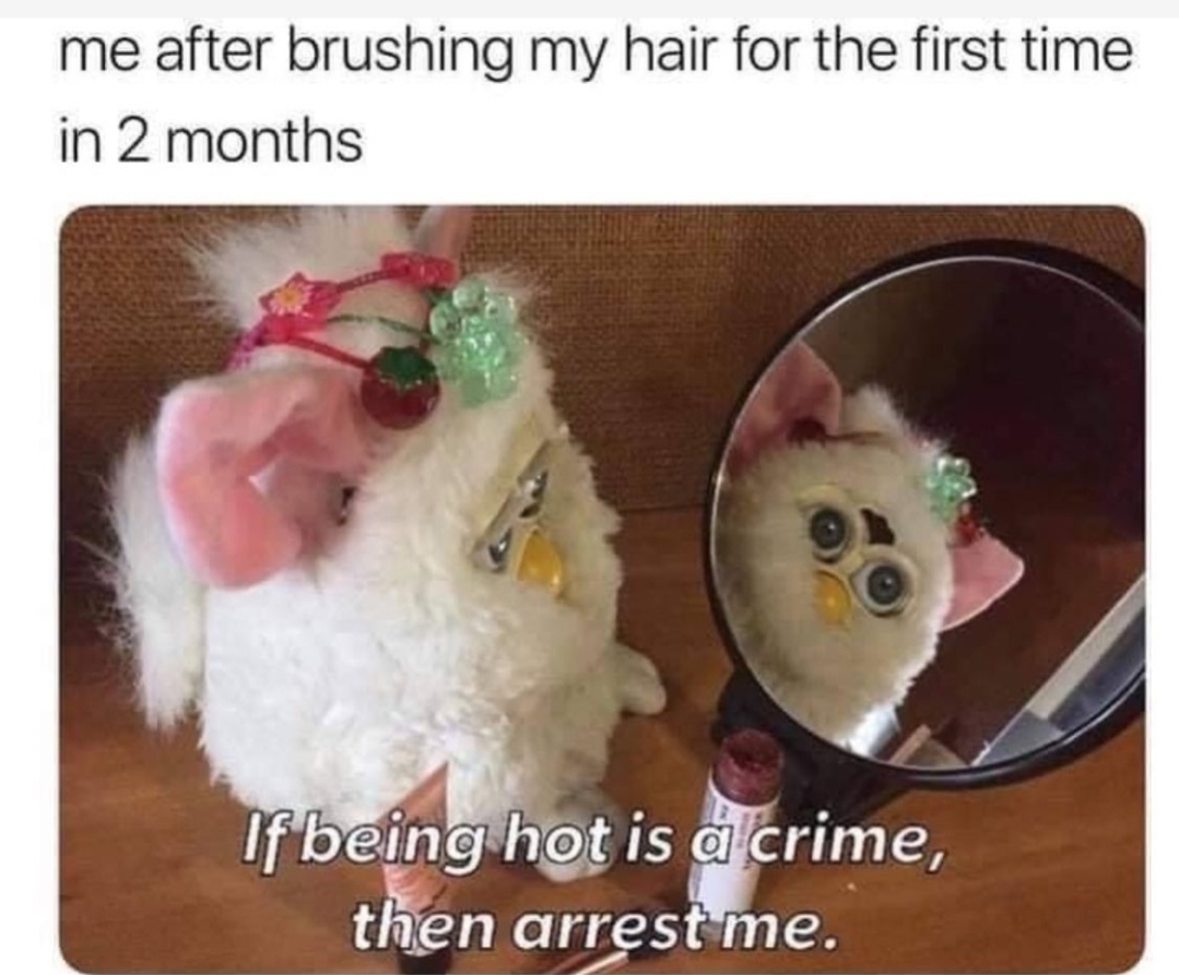 brushing my hair