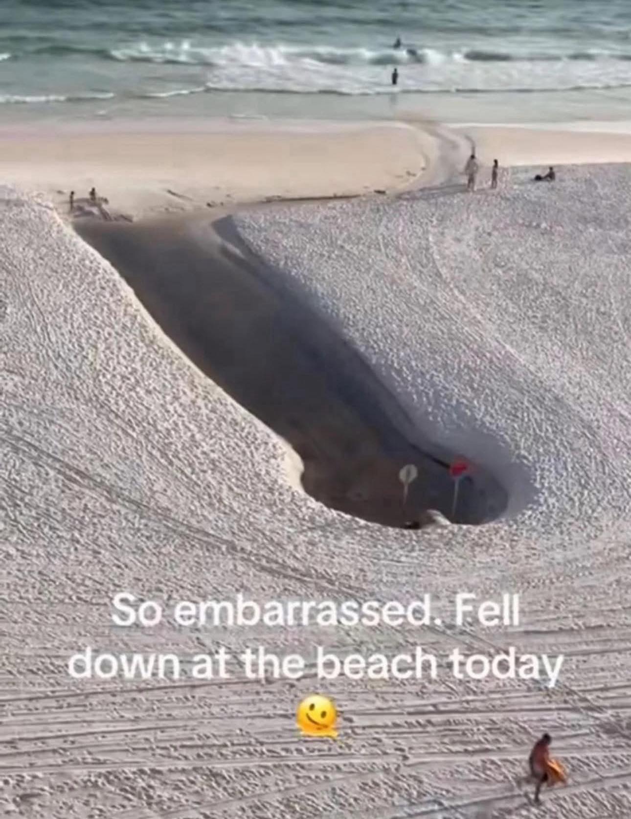 fell down at the beach