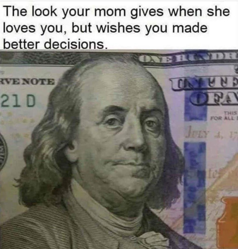 he look your mom gives you