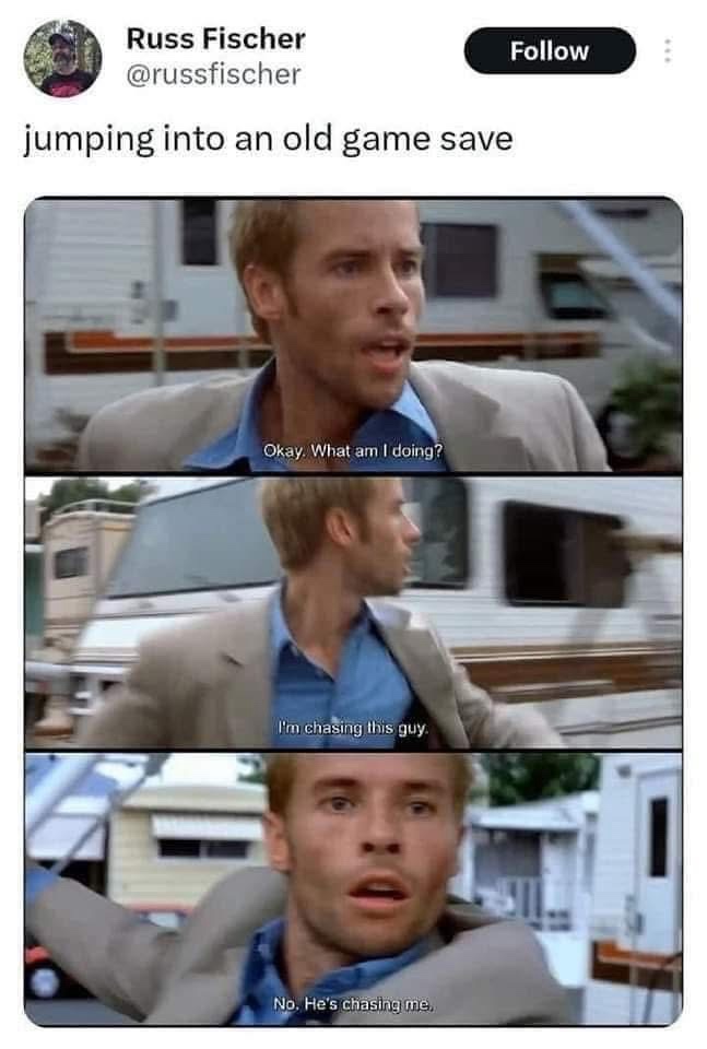 jumping into old game save