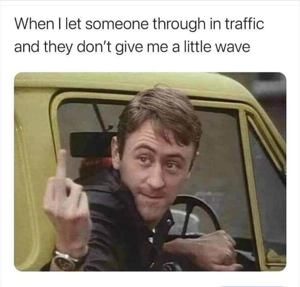 let someone thru in traffic