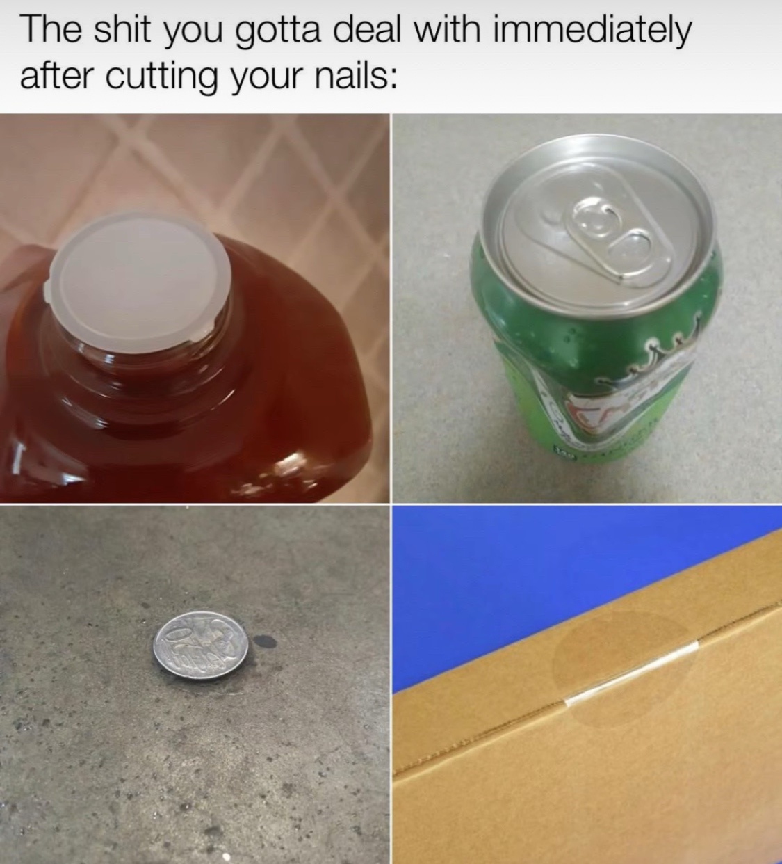 After cutting your nails