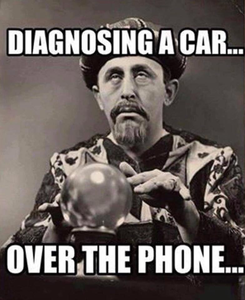 Diagnosing a car
