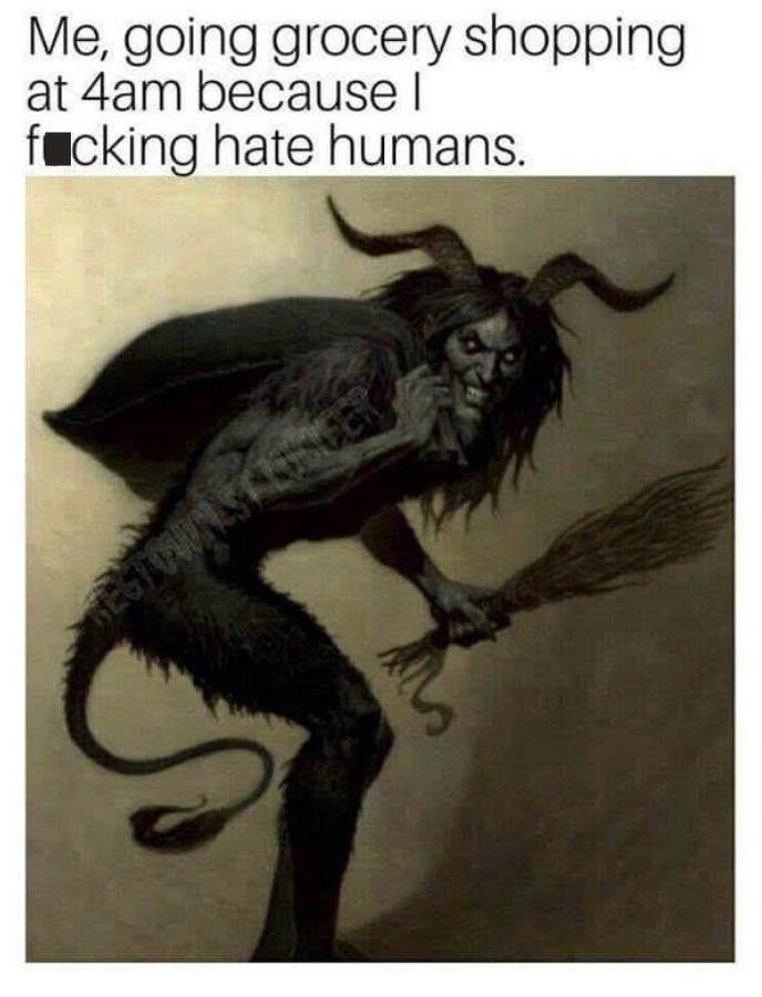 Grocery shopping at 4