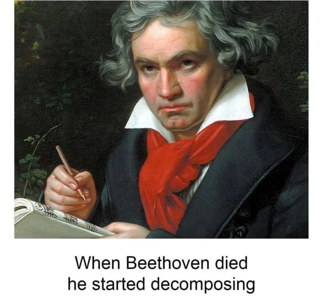 He started decomposing