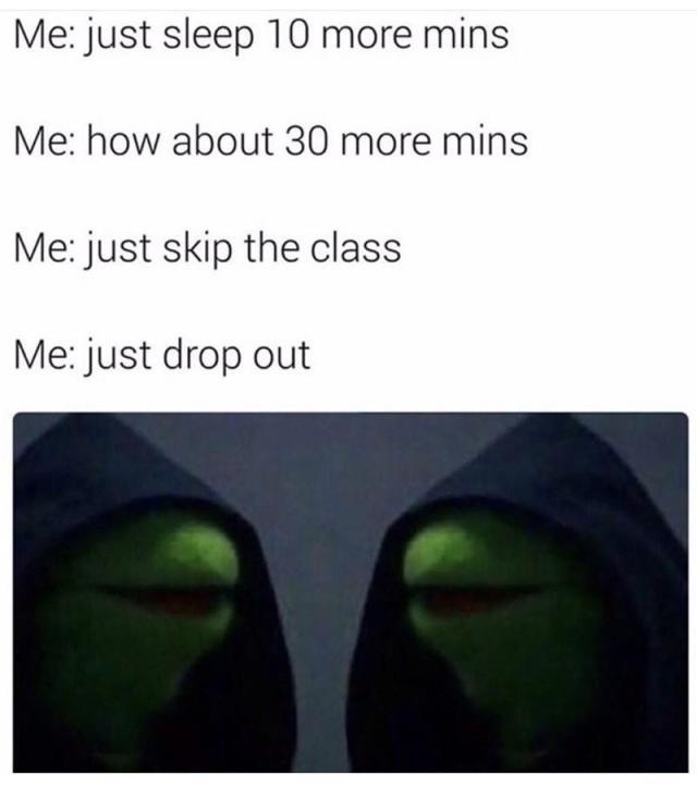 Just drop out