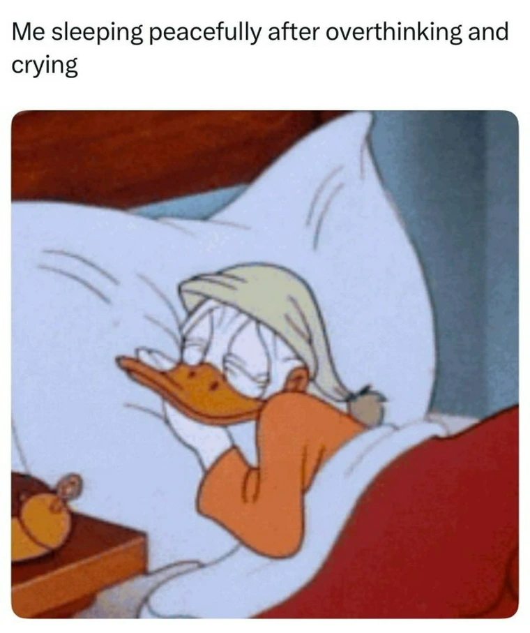 Me sleeping peacefully