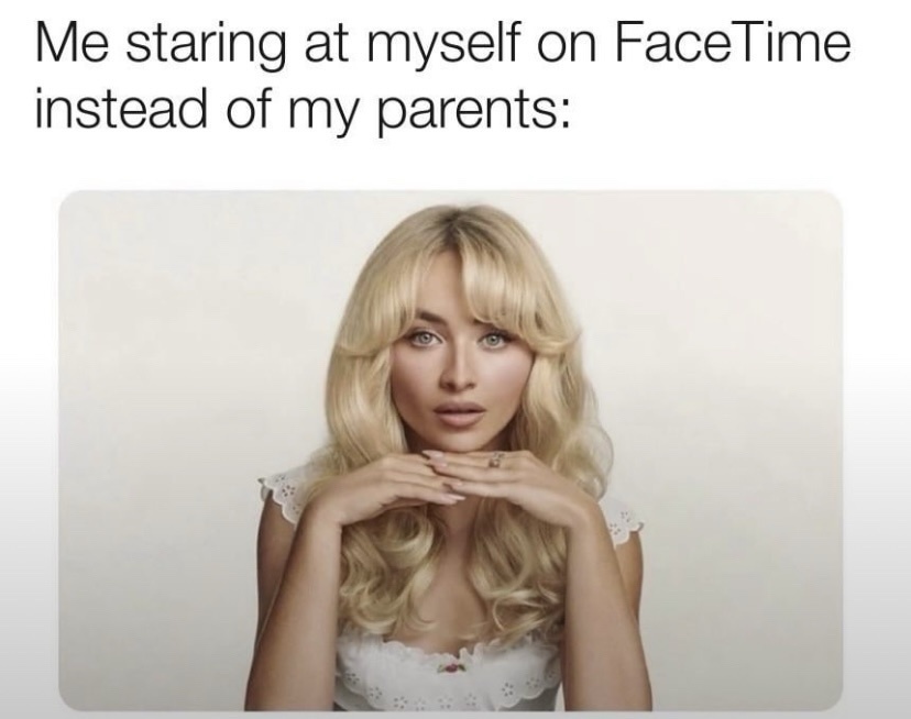 Me staring at myself