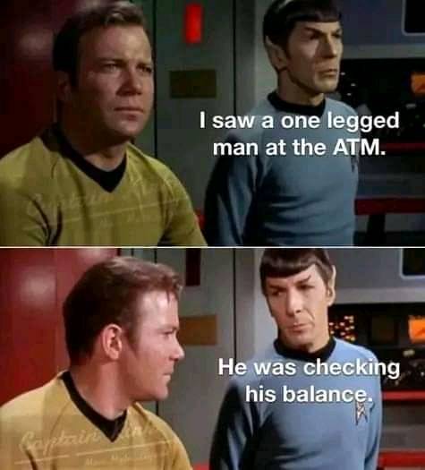 One leged man at atm