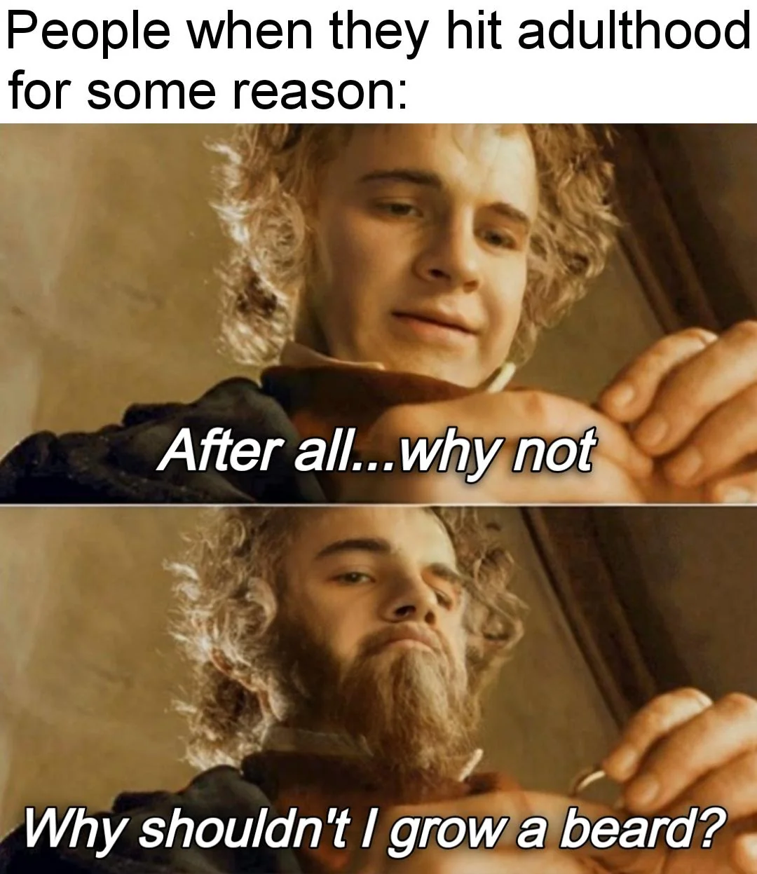 30 Beard Memes to Celebrate Facial Hair on World Beard Day 31 People when they hit adulthood
