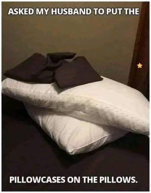 Pillowcase on pillow