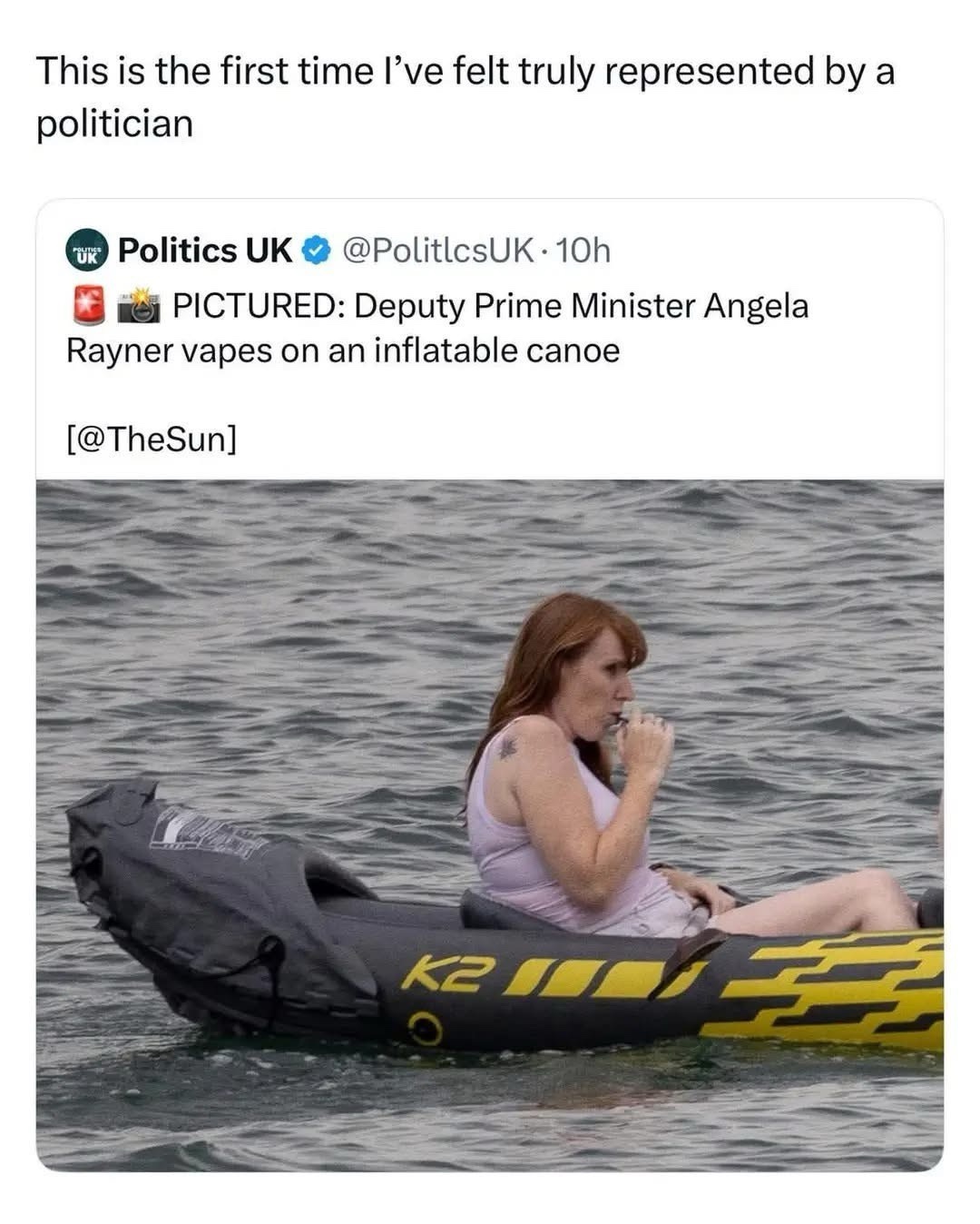 Represented by a politician