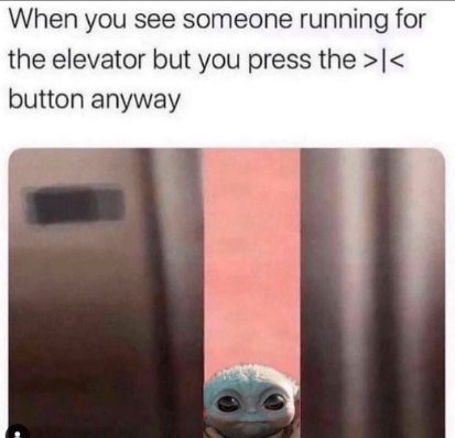 Soemoen running for elevator