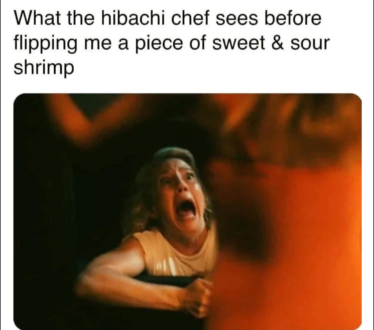 What the hibachi chef sees