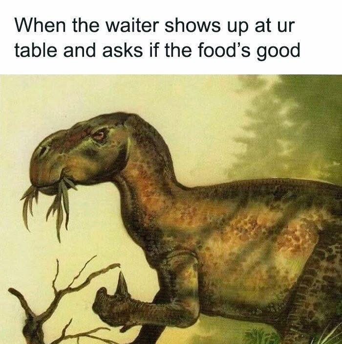 When the waiter shows up