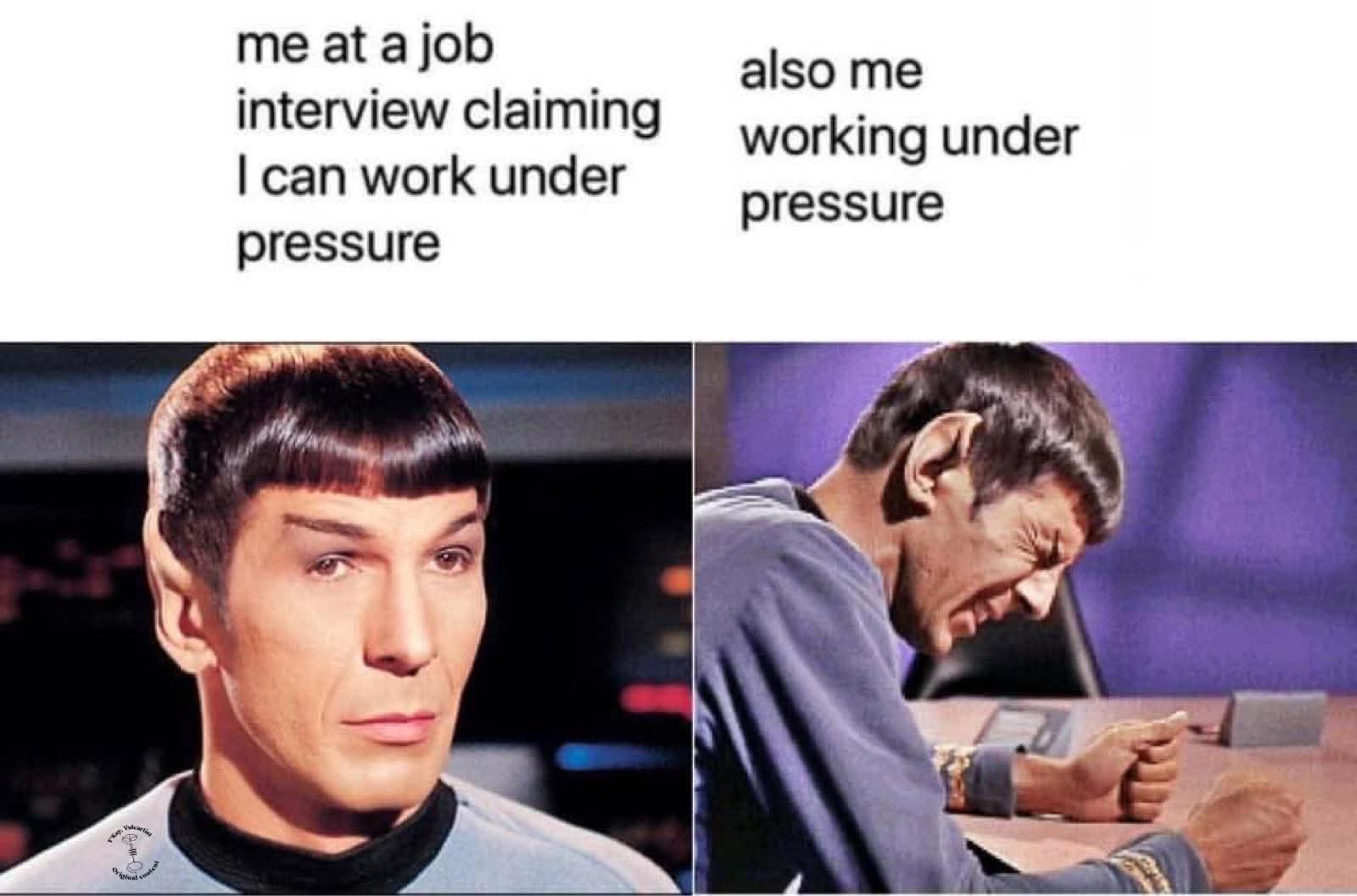 20 Memes So Random They Could Be a Deleted Scene from Reality 19 Working under pressure