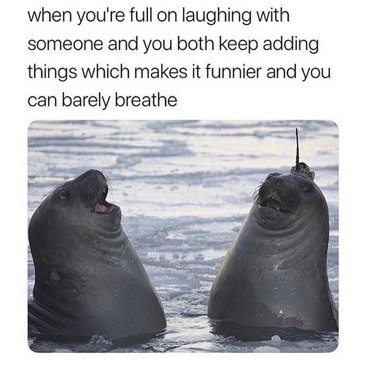 full on laughing