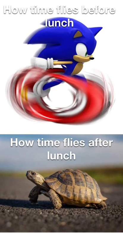 how time flies before lunch