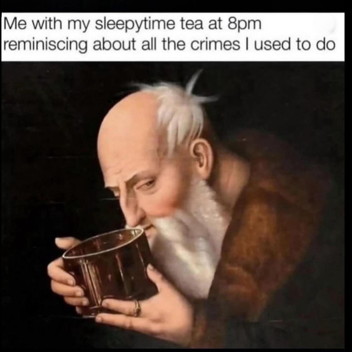 Me with my tea
