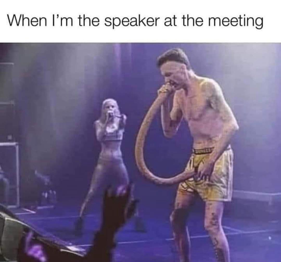 Speaker at meeting
